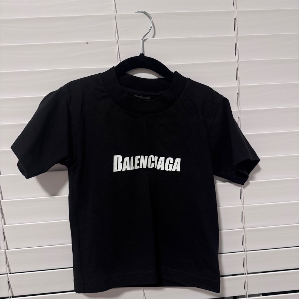 Balenciaga Kids Tee in Classic Black
